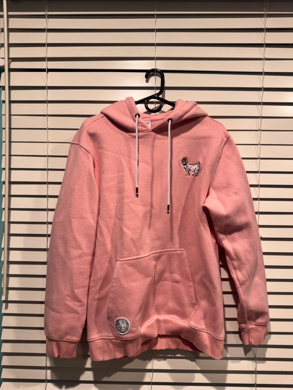 Pink Embroidered GOAT Hoodie - Women's Sweatshirt